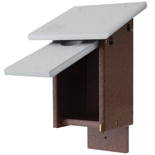 Recycled Plastic Bluebird House, Gray and Brown