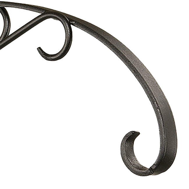 Achla Designs Wrought Iron Scroll Brackets, Black, Pack of 2