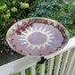 Achla Red African Daisy Bird Bath with Over Rail Bracket