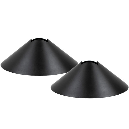 Achla Post Mounted Squirrel Baffles, Black, 18" dia., 2 Pack