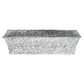 Achla Embossed Galvanized Planter Boxes, Gray, 24"L, 3 Pack