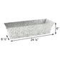 Achla Embossed Galvanized Planter Boxes, Gray, 24"L, 3 Pack