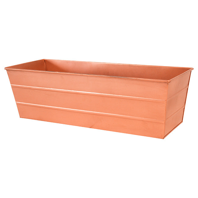 Achla Copper Plated Flower Boxes, Medium, 23.5"L, Pack of 6