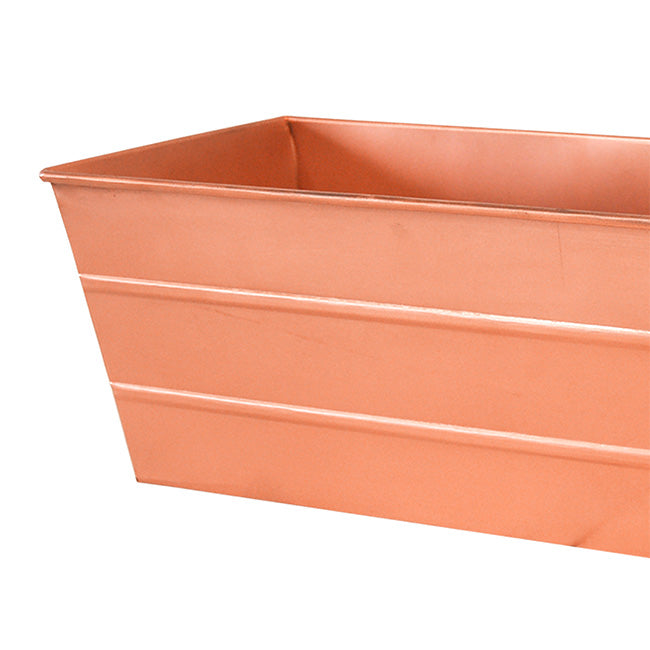 Achla Copper Plated Flower Boxes, Medium, 23.5"L, Pack of 6