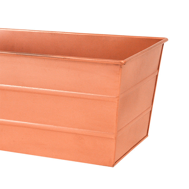 Achla Copper Plated Flower Boxes, Medium, 23.5"L, Pack of 6