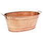 Achla Oval Copper Plated Tubs, Hammered Finish, Pack of 2