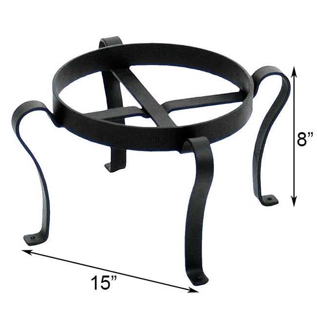 Achla Patio Plant Stands, Black, 8"H, Pack of 2