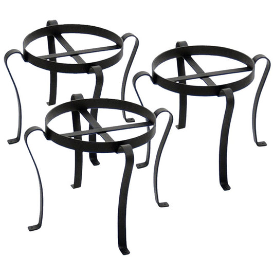 Achla Patio Plant Stands, Black, 12"H, Pack of 3