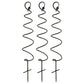 Achla Spiral Trellises, Black, 45"H, Pack of 3