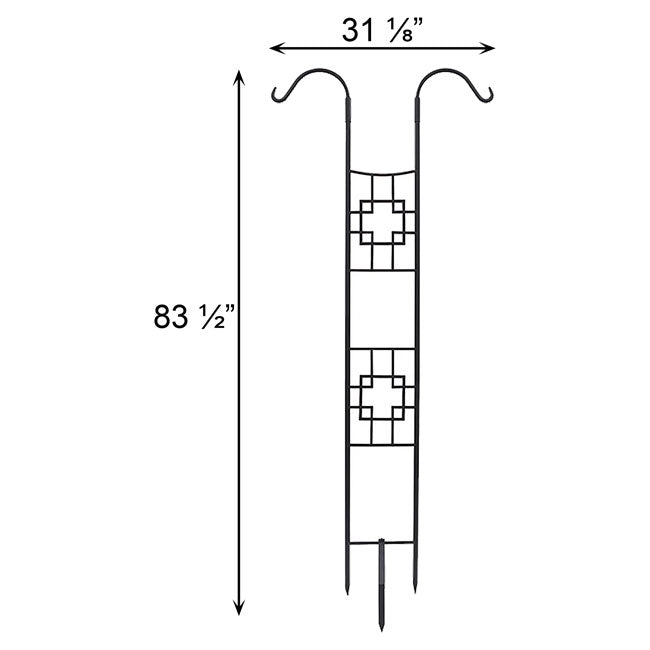 Achla Square on Squares Double Pole Trellises, Pack of 2