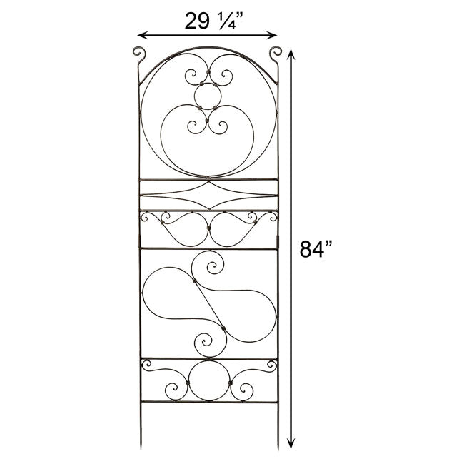 Achla Ferro Firenze Trellises, Brown, 84"H, Pack of 3