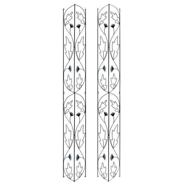 Achla Designs Downspout Trellises, Black, 90"H, Pack of 2