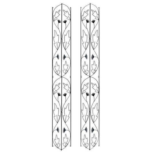 Achla Designs Downspout Trellises, Black, 90"H, Pack of 2