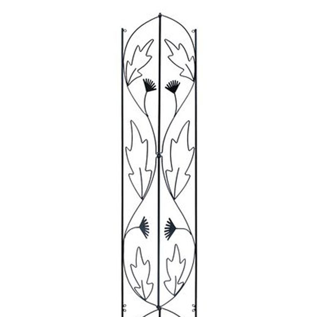 Achla Designs Downspout Trellises, Black, 90"H, Pack of 2