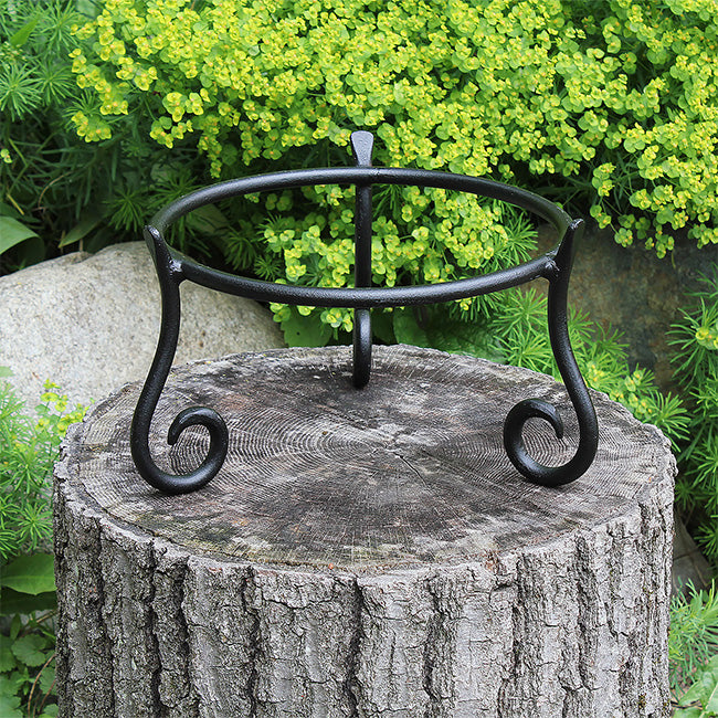 Achla Wrought Iron Stands, Black, 9.5" dia., Pack of 3