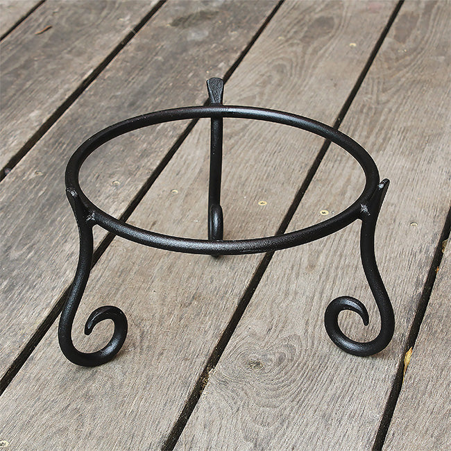 Achla Wrought Iron Stands, Black, 9.5" dia., Pack of 3