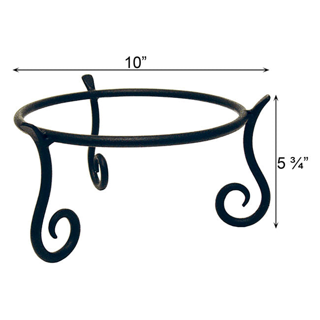 Achla Wrought Iron Stands, Black, 9.5" dia., Pack of 3