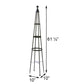 Achla Garden Obelisks, Graphite, 61.5", Pack of 2