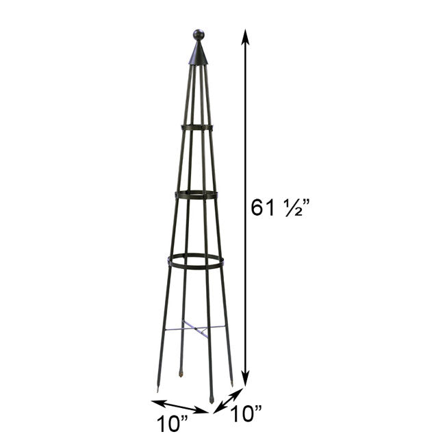 Achla Garden Obelisks, Graphite, 61.5", Pack of 2