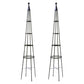 Achla Garden Obelisks, Graphite, 84.5", Pack of 2