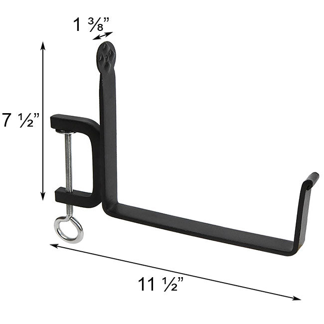 Achla Clamp-On Flower Box Brackets for 8" Planters, 2 Sets