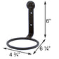Achla Wall Mounted Flower Pot Holders, Black, 4" dia., 6 Pk.