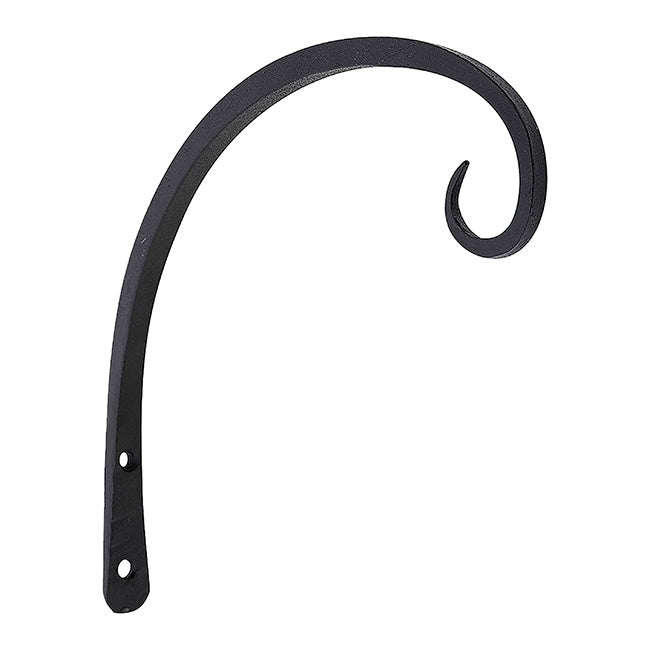 Achla Downcurled Wrought Iron Wall Hooks, Black, Pack of 12