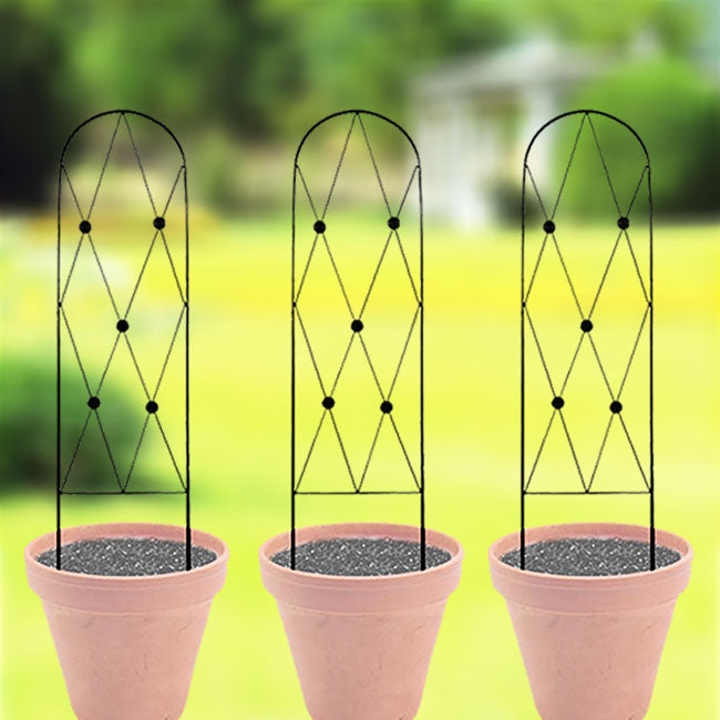 American GardenWorks Button Pot Trellises, 46.5"H, Pack of 3