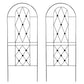 American GardenWorks Button Trellises, Black, 64.5"H, 2 Pack