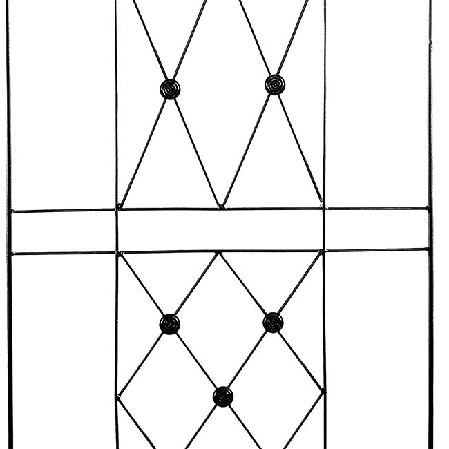 American GardenWorks Button Trellises, Black, 64.5"H, 2 Pack