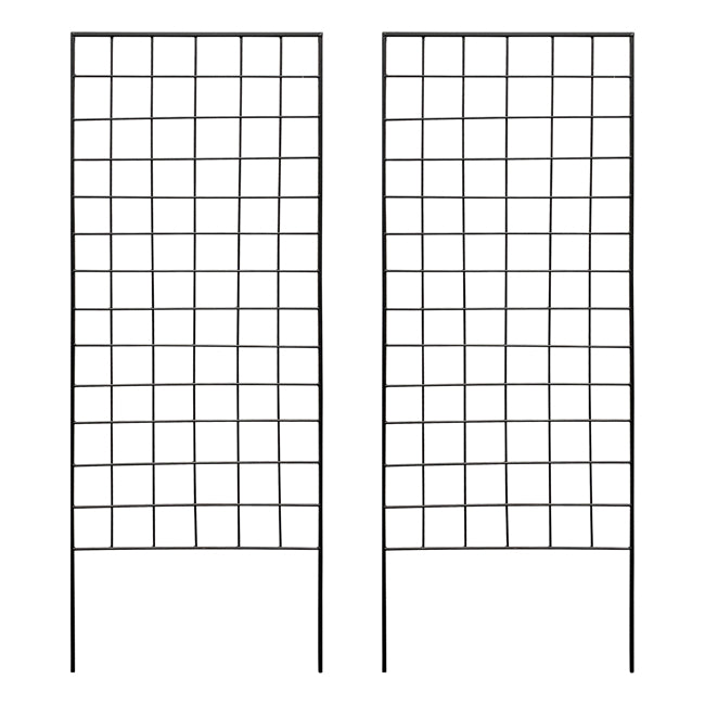 American GardenWorks Narrow Screen Trellis, Black, 2 Pack