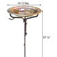 Copper Bird Bath and Stake with Solar Fountain Kit