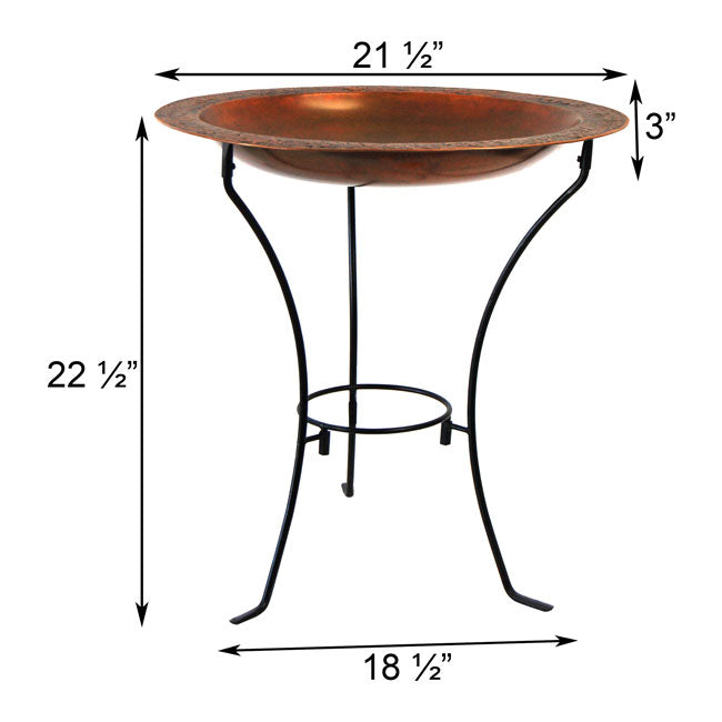 Ancient Graffiti Steel Bird Baths and Stands, Pack of 2