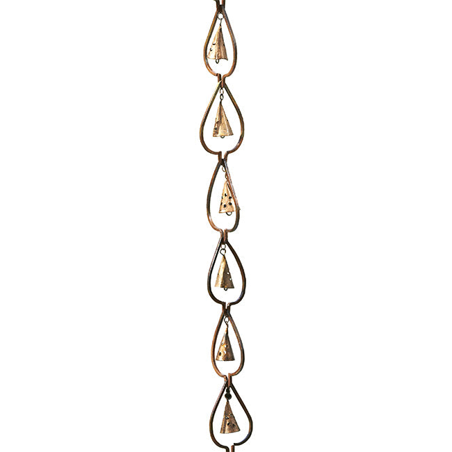 Ancient Graffiti Aspen Leaf and Bell Rain Chains, Pack of 2