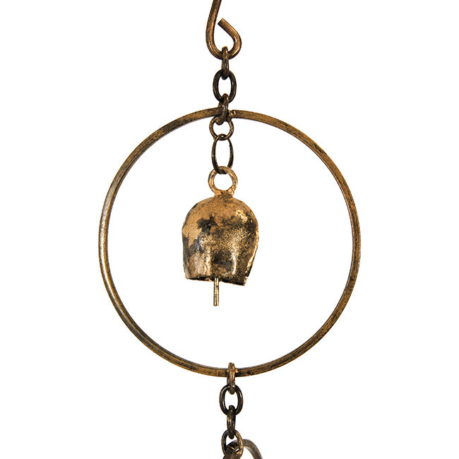 Ancient Graffiti Bell Rain Chains, Copper, Pack of 4