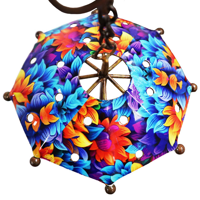 Ancient Graffiti Umbrella & Bell Rain Chains, Floral, 2 Pack