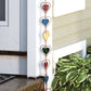 Ancient Graffiti Heart Rain Chains, Multicolored, Pack of 2