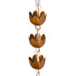 Ancient Graffiti Lily Rain Chains, Browned Copper, Pack of 4