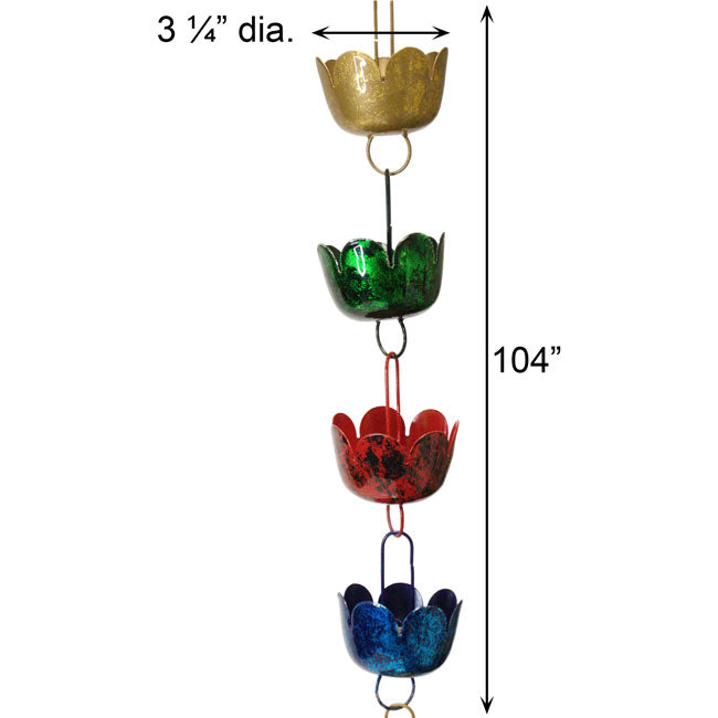 Ancient Graffiti Lily Rain Chains, Multicolored, Pack of 2