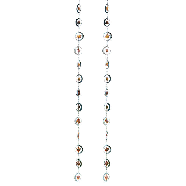 Ancient Graffiti Sun and Moon Rain Chains, Pack of 2