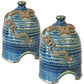 Anthony Stoneware Toad Houses, French Blue, Pack of 2