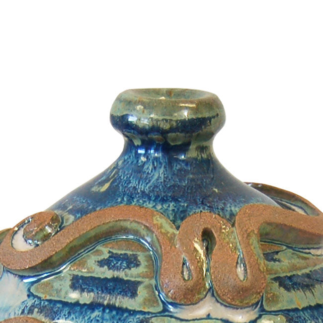 Anthony Stoneware Toad Houses, French Blue, Pack of 2