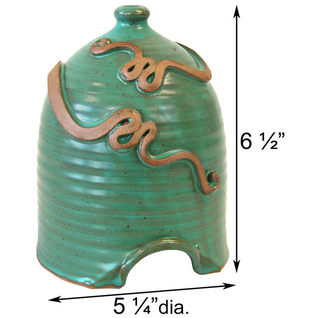 Anthony Stoneware Toad Houses, Teal Green, Pack of 2