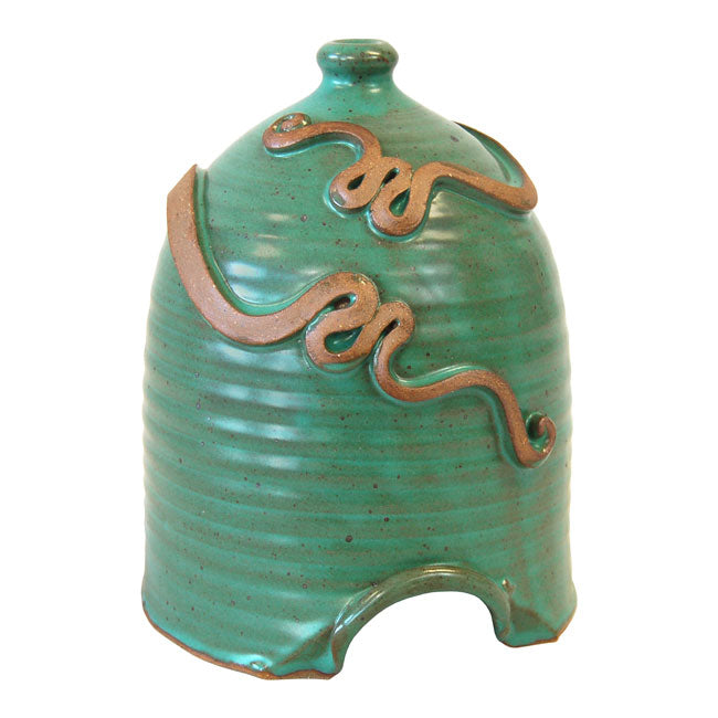 Anthony Stoneware Toad Houses, Teal Green, Pack of 2