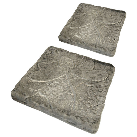 Athens Dragonfly Stepping Stones, Pre Aged, Pack of 2