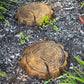 Athens Small Log Stepping Stones, Espresso, Pack of 2