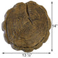 Athens Small Log Stepping Stones, Espresso, Pack of 2
