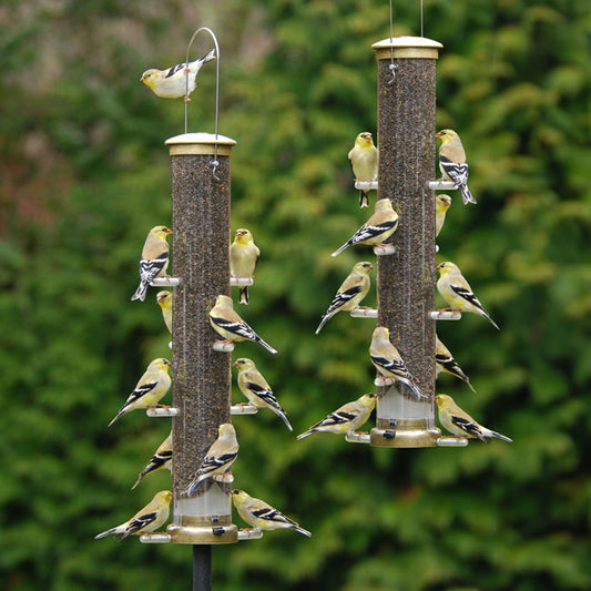 Aspects Thistle Tube Bird Feeders, Lg., Ant. Brass, 2 Pack