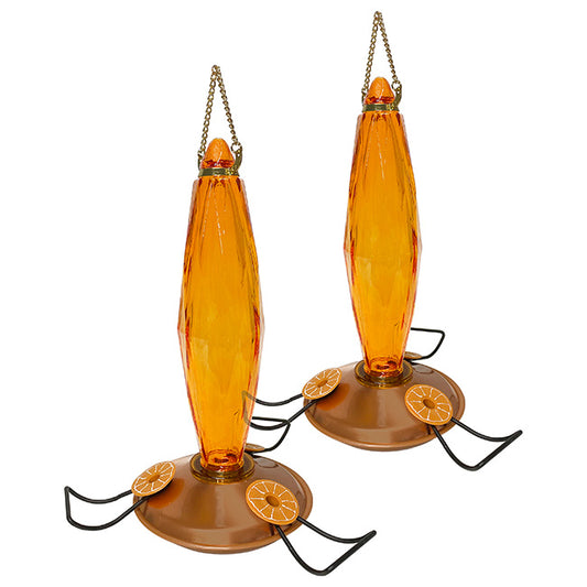 Audubon Cut Glass Oriole Feeders, Amber, 10 oz., Pack of 2