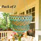 Austram Queen Anne Parasol Hanging Planter, Green, Pack of 2
